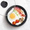 imageElite Gourmet EGL6101 Personal Stir Fry Griddle Pan Rapid Heat Up 650 Watts Nonstick Electric Skillet with Tempered Glass Lid Red85