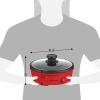 imageElite Gourmet EGL6101 Personal Stir Fry Griddle Pan Rapid Heat Up 650 Watts Nonstick Electric Skillet with Tempered Glass Lid Red85