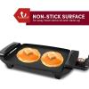 imageElite Gourmet EGR2722A Electric 105quot x 85quot Griddle Cooltouch Handles NonStick Surface RemovableAdjustable Thermostat Skid FreeRubber Feet Black105 x 85