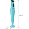 imageElite Gourmet EHB2425X Electric Immersion Hand Blender Stick Mixer Chopper 1Touch Control Multi Purpose 150 Watts For Soups Sauces Baby Food WhiteAqua