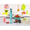 imageElite Gourmet EHB2425X Electric Immersion Hand Blender Stick Mixer Chopper 1Touch Control Multi Purpose 150 Watts For Soups Sauces Baby Food WhiteAqua