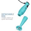 imageElite Gourmet EHB2425X Electric Immersion Hand Blender Stick Mixer Chopper 1Touch Control Multi Purpose 150 Watts For Soups Sauces Baby Food WhiteAqua