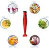 imageElite Gourmet EHB2425X Electric Immersion Hand Blender Stick Mixer Chopper 1Touch Control Multi Purpose 150 Watts For Soups Sauces Baby Food WhiteRed