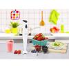 imageElite Gourmet EHB2425X Electric Immersion Hand Blender Stick Mixer Chopper 1Touch Control Multi Purpose 150 Watts For Soups Sauces Baby Food WhiteWhite