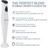 imageElite Gourmet EHB2425X Electric Immersion Hand Blender Stick Mixer Chopper 1Touch Control Multi Purpose 150 Watts For Soups Sauces Baby Food WhiteWhite
