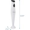 imageElite Gourmet EHB2425X Electric Immersion Hand Blender Stick Mixer Chopper 1Touch Control Multi Purpose 150 Watts For Soups Sauces Baby Food WhiteWhite