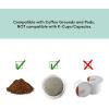 imageElite Gourmet EHC111A Personal SingleServe Compact Coffee Maker Brewer Includes 14Oz Stainless Steel Interior Thermal Travel Mug Compatible with Coffee Grounds Reusable Filter BlackMint