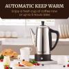 imageElite Gourmet EHC111A Personal SingleServe Compact Coffee Maker Brewer Includes 14Oz Stainless Steel Interior Thermal Travel Mug Compatible with Coffee Grounds Reusable Filter BlackBlack