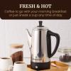 imageElite Gourmet EHC111A Personal SingleServe Compact Coffee Maker Brewer Includes 14Oz Stainless Steel Interior Thermal Travel Mug Compatible with Coffee Grounds Reusable Filter BlackBlack