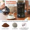 imageElite Gourmet EHC5055 Automatic Brew ampamp Drip Coffee Maker with Pause N Serve Reusable Filter OnOff Switch Water Level Indicator BlackBlack