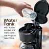 imageElite Gourmet EHC5055 Automatic Brew ampamp Drip Coffee Maker with Pause N Serve Reusable Filter OnOff Switch Water Level Indicator BlackBlack