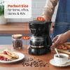 imageElite Gourmet EHC5055 Automatic Brew ampamp Drip Coffee Maker with Pause N Serve Reusable Filter OnOff Switch Water Level Indicator BlackBlack