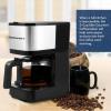 imageElite Gourmet EHC5055 Automatic Brew ampamp Drip Coffee Maker with Pause N Serve Reusable Filter OnOff Switch Water Level Indicator BlackStainless Steel