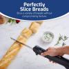 imageElite Gourmet EK9810 Professional Cordless Rechargeable EasySlice Electric Knife with 4 Serrated Blades and Safety Lock Trigger Release Carving Meats Poultry Bread Black