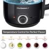 imageElite Gourmet EKT1220M 12L Electric BPAFree 1200W Glass Kettle Temperature Dial Keep Warm Function Cordless 360 Base Blue LED Interior Auto ShutOff Function  Quick Boil MintBlack
