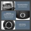 imageElite Gourmet EKT1220M 12L Electric BPAFree 1200W Glass Kettle Temperature Dial Keep Warm Function Cordless 360 Base Blue LED Interior Auto ShutOff Function  Quick Boil MintBlack