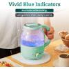 imageElite Gourmet EKT1220M 12L Electric BPAFree 1200W Glass Kettle Temperature Dial Keep Warm Function Cordless 360 Base Blue LED Interior Auto ShutOff Function  Quick Boil MintMint