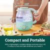 imageElite Gourmet EKT1220M 12L Electric BPAFree 1200W Glass Kettle Temperature Dial Keep Warm Function Cordless 360 Base Blue LED Interior Auto ShutOff Function  Quick Boil MintMint