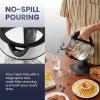 imageElite Gourmet EKT602 Electric BPAFree Glass Kettle Cordless 360 Base Stylish Blue LED Interior Handy Auto ShutOff Function  Quickly Boil Water For Tea ampamp MoreStainless SteelGlass
