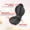 imageElite Gourmet EOM123 NonStick Omelet Frittata Snack Pocket Maker Dessert Maker 2 Individual 56quot Omelets Stainless SteelStainless Steel and Black