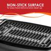 imageElite Gourmet EPN2976 2in1 Nonstick Panini Press ampamp Indoor Grill Opens 180Degree Gourmet Sandwich Maker Floating Hinge Fits All Foods Contact Grill with Removable Grease Tray Stainless SteelBlack