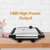 imageElite Gourmet EPN2976 2in1 Nonstick Panini Press ampamp Indoor Grill Opens 180Degree Gourmet Sandwich Maker Floating Hinge Fits All Foods Contact Grill with Removable Grease TrayStainless Steel
