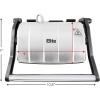 imageElite Gourmet EPN2976 2in1 Nonstick Panini Press ampamp Indoor Grill Opens 180Degree Gourmet Sandwich Maker Floating Hinge Fits All Foods Contact Grill with Removable Grease Tray Stainless SteelBlack