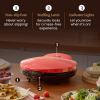 imageElite Gourmet EQD413 Electric NonStick 8quot Quesadilla Maker EasySlice 6Wedge Grilled Cheese Corn Flour Tortilla Snacks Red1065