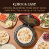 imageElite Gourmet EQD413 Electric NonStick 8quot Quesadilla Maker EasySlice 6Wedge Grilled Cheese Corn Flour Tortilla Snacks Red1065