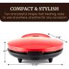 imageElite Gourmet EQD413 Electric NonStick 8quot Quesadilla Maker EasySlice 6Wedge Grilled Cheese Corn Flour Tortilla Snacks Red1065