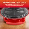 imageElite Gourmet EQD413 Electric NonStick 8quot Quesadilla Maker EasySlice 6Wedge Grilled Cheese Corn Flour Tortilla Snacks Red11