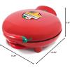 imageElite Gourmet EQD413 Electric NonStick 8quot Quesadilla Maker EasySlice 6Wedge Grilled Cheese Corn Flour Tortilla Snacks Red8