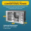 imageElite Gourmet ERO2008NFFP Countertop XL Toaster Oven Rotisserie Bake Grill Broil Roast Toast Keep Warm and Steam 23L capacity fits a 12 pizza 6Slice Black18Slice  45L