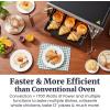 imageElite Gourmet ERO2008NFFP Countertop XL Toaster Oven Rotisserie Bake Grill Broil Roast Toast Keep Warm and Steam 23L capacity fits a 12 pizza 6Slice Black12Slice  45L