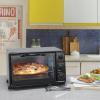imageElite Gourmet ERO2008NFFP Countertop XL Toaster Oven Rotisserie Bake Grill Broil Roast Toast Keep Warm and Steam 23L capacity fits a 12 pizza 6Slice Black6Slice  23 L w Rotisserie