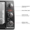 imageElite Gourmet ERO2008NFFP Countertop XL Toaster Oven Rotisserie Bake Grill Broil Roast Toast Keep Warm and Steam 23L capacity fits a 12 pizza 6Slice Black6Slice  23 L w Rotisserie