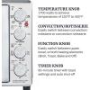imageElite Gourmet ERO2008NFFP Countertop XL Toaster Oven Rotisserie Bake Grill Broil Roast Toast Keep Warm and Steam 23L capacity fits a 12 pizza 6Slice Black12Slice  45L