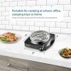 imageElite Gourmet ESB301F Countertop Single Cast Iron Burner 1000 Watts Electric Hot Plate Temperature Controls Power Indicator Lights Easy to Clean WhiteCoiled Single