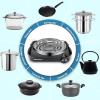 imageElite Gourmet ESB301F Countertop Single Cast Iron Burner 1000 Watts Electric Hot Plate Temperature Controls Power Indicator Lights Easy to Clean WhiteCoiled Single