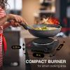 imageElite Gourmet ESB301F Countertop Single Cast Iron Burner 1000 Watts Electric Hot Plate Temperature Controls Power Indicator Lights Easy to Clean WhiteCoiled Single