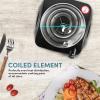 imageElite Gourmet ESB301F Countertop Single Cast Iron Burner 1000 Watts Electric Hot Plate Temperature Controls Power Indicator Lights Easy to Clean WhiteCoiled Single