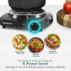 imageElite Gourmet ESB301F Countertop Single Cast Iron Burner 1000 Watts Electric Hot Plate Temperature Controls Power Indicator Lights Easy to Clean WhiteCoiled Single