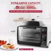 imageElite Gourmet ETO4510B French Door 475Qt 18Slice Convection Oven 4Control Knobs Bake Broil Toast Rotisserie Keep Warm Includes 2 x 14quot Pizza Racks Stainless SteelBlack