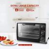 imageElite Gourmet ETO4510B French Door 475Qt 18Slice Convection Oven 4Control Knobs Bake Broil Toast Rotisserie Keep Warm Includes 2 x 14quot Pizza Racks Stainless SteelStainless Steel