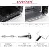 imageElite Gourmet ETO4510B French Door 475Qt 18Slice Convection Oven 4Control Knobs Bake Broil Toast Rotisserie Keep Warm Includes 2 x 14quot Pizza Racks Stainless SteelBlack