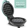 imageElite Gourmet EWM015M Electric Nonstick 45inch Mini Waffle Maker Belgian Waffles Compact Design Hash Browns Keto Snacks Sandwich Eggs Easy to Clean MintMint
