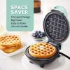 imageElite Gourmet EWM015M Electric Nonstick 45inch Mini Waffle Maker Belgian Waffles Compact Design Hash Browns Keto Snacks Sandwich Eggs Easy to Clean MintMint