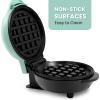 imageElite Gourmet EWM015M Electric Nonstick 45inch Mini Waffle Maker Belgian Waffles Compact Design Hash Browns Keto Snacks Sandwich Eggs Easy to Clean MintBlue
