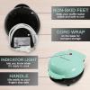 imageElite Gourmet EWM015M Electric Nonstick 45inch Mini Waffle Maker Belgian Waffles Compact Design Hash Browns Keto Snacks Sandwich Eggs Easy to Clean MintBlue