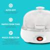 imageElite Gourmet Easy Electric 7 Egg Capacity Cooker Poacher Omelet Maker Scrambled Soft Medium Hard Boiled with Auto ShutOff and Buzzer BPA Free Charcoal GreySnow